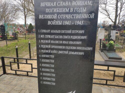 Братская могила 12 Советский воинов погибших в годы Великой Отечественной Войны