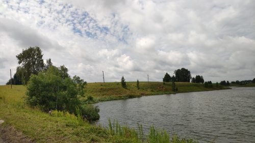 Озеро с холмами Брянская область Хотылёво Кабаличи