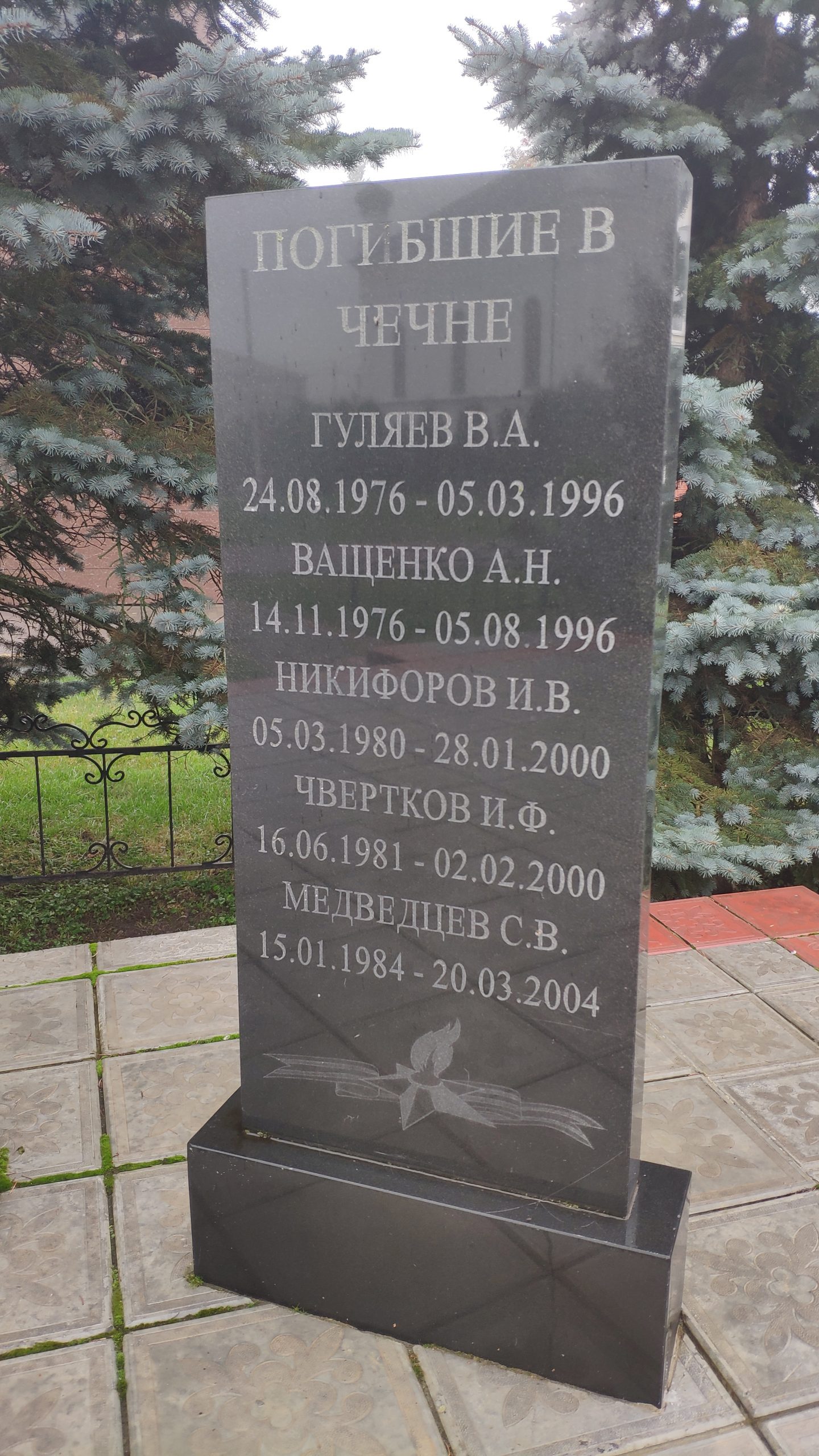памятник воинам-интернационалистам, погибшим в Афганистане и Чечне. Мглин.