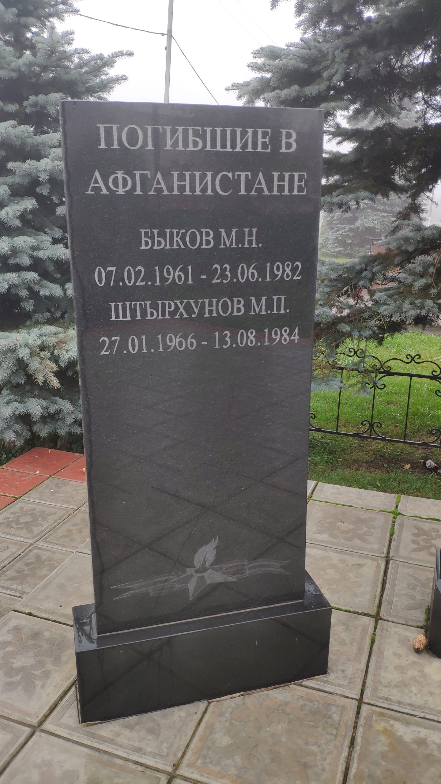памятник воинам-интернационалистам, погибшим в Афганистане и Чечне. Мглин.